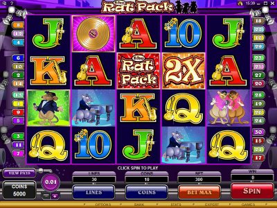 Microgaming 5 reel slot machine image
