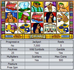 Microgaming 5 reel slot machine image